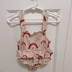 Infant one piece rainbow bathing suit